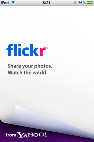 flickr iPhone app フリッカーの公式アプリも