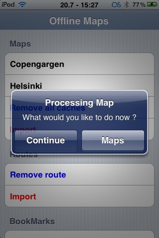 iPhone OS3.0 / OfflineMaps オフラインでマップを利用